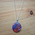Purple Daze Circle: Handmade Pendant