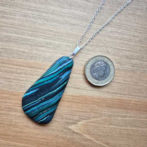 Dark River Drop: Handmade Pendant