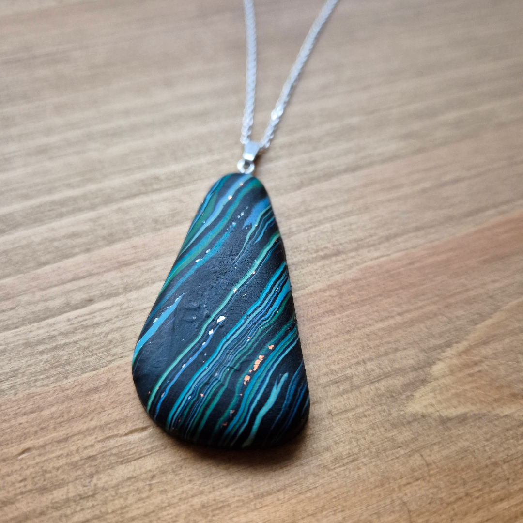 Dark River Drop: Handmade Pendant